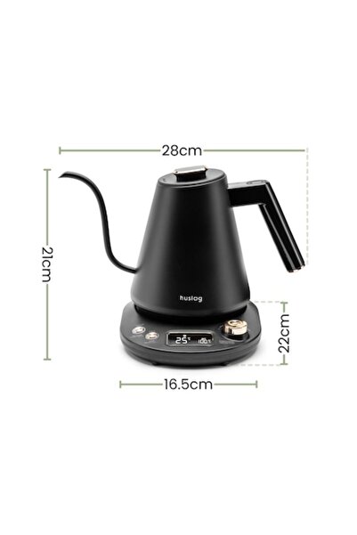 Huslog Electric Kettle Huslog, Gooseneck, Coffee Preparation Program, Temperature Control, 360° Rotating B