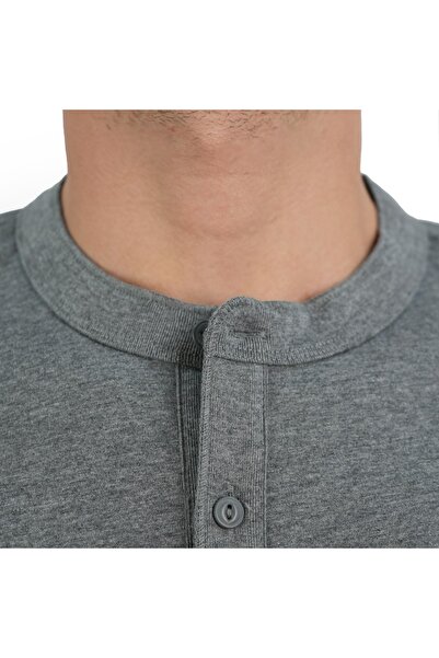 Giordano Men's Cotton Jersey Slim Fit Henley Tee