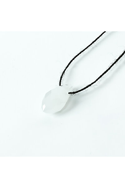 yfhobi 5 Adet- 12 mm Damla Kristal Üstten Delik Cam Boncuk, Mat Buzlu Beyaz R...