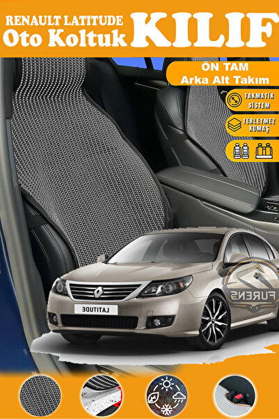 STS Oto Aksesuar غطاء مقعد سيارة من القماش المنسوج باللون الأسود من سلسلة PRE...