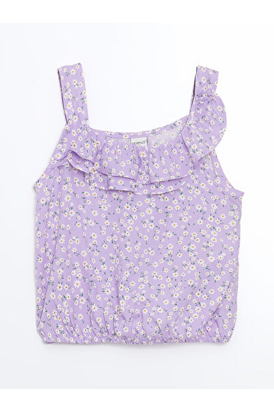 LC Waikiki Bluză Crop pentru fete cu guler pătrat