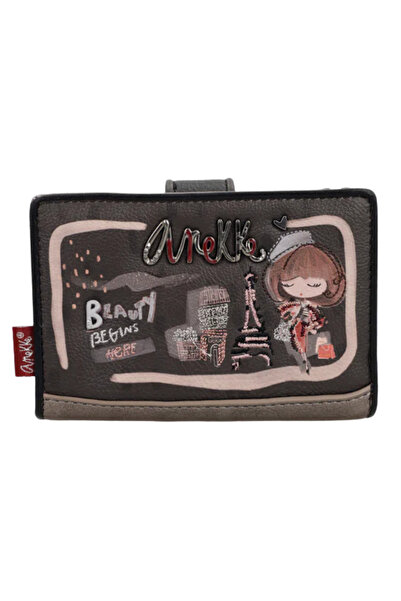 Anekke Portofel casual, damă, 41809-902, negru, piele