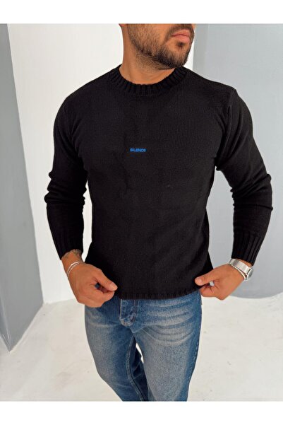 Combineman35 SILENCE Pulover din tricotaj cu detalii brodate