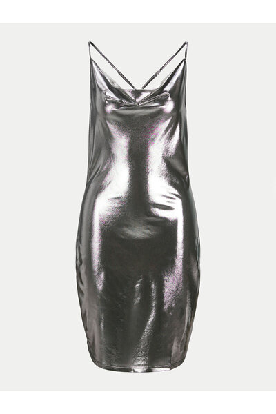 JJXX Γυναικείο Φόρεμα Κοκτέιλ 12266218 Ασημί