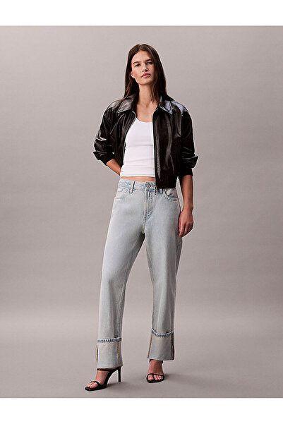 Calvin Klein Women's Relaxed Crop Cuff Jean Pants