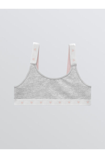 LC Waikiki New Season Heart Printed Girl's Bustier 2-Piece Set