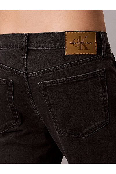 Calvin Klein Erkek Slim Taper Black Oil Jean Pantolon