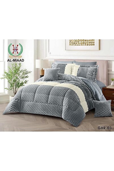 Generic Winter fur and velvet embossed double bed sheet, 8 pieces