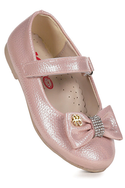 KARAMAZI Withbow Velcro Bowknot Girls' Ballerina Shoes