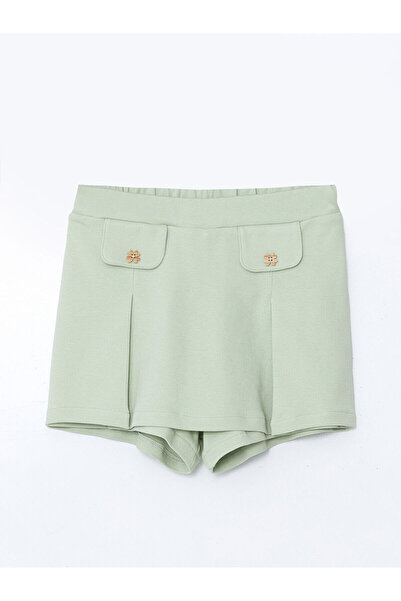 LC Waikiki Girl's Shorts Skirt with Elastic Waist