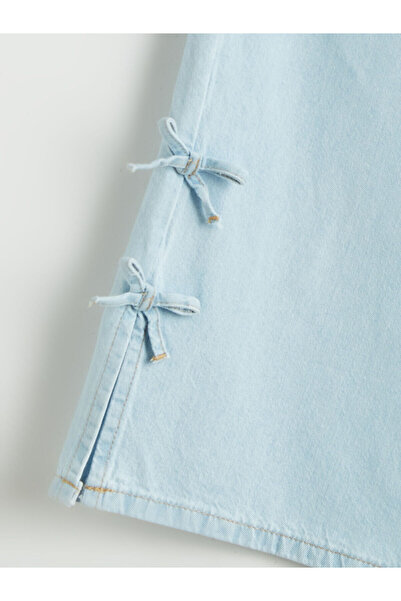 LC Waikiki New Season Elastic Waist Bow Detail Girls' Jean Capri