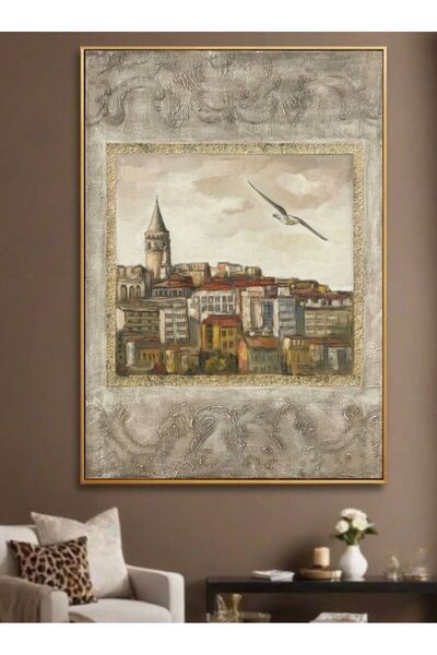 tablowall Tarihin İzinde Galata – Kabartmalı Çerçeveli Kanvas Tablo