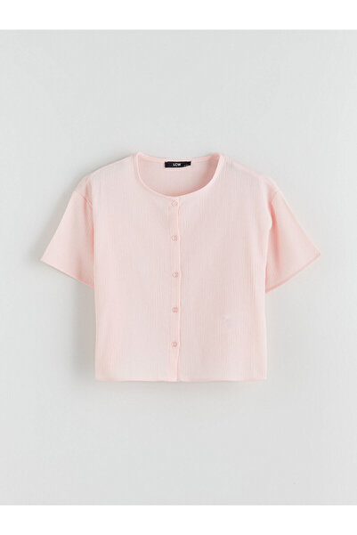 LC Waikiki Özmarka Нова колекция велосипедна блуза с плетена яка за момичета