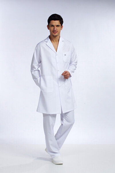 monotıp Șorț de laborator pentru bărbați, cu guler de cămașă, pentru medic