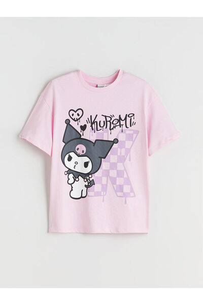 LC Waikiki Peak New Season Crew Neck Kuromi Printed Girls' T-Shirt