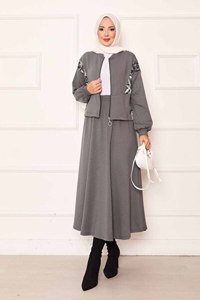 EBRUTESETTÜR Garni Detailed Cropl Skirt Set