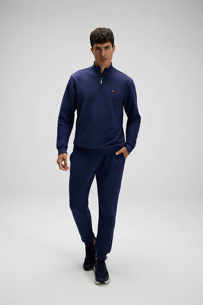 Ellesse Βαμβακερό παντελόνι με κανονική εφαρμογή και κανονική μέση με ριμπάνι στο πόδι Ανδρικό παντελόνι EM583