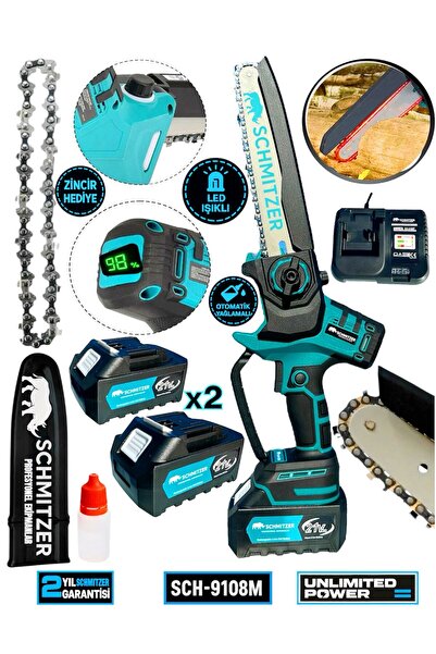 SCHMITZER Pro 21V Pro Metal Dişli Çift Akülü Çelik Şanzuman Otomatik Yağlamal...
