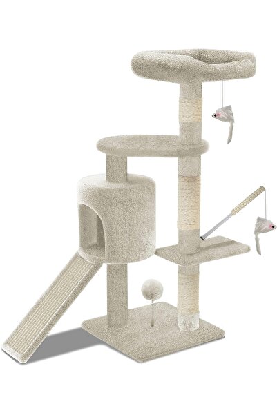 vounot Cat Tree Tower, Cat Condo with Sisal Scratching Post, Multi Level Cat ...
