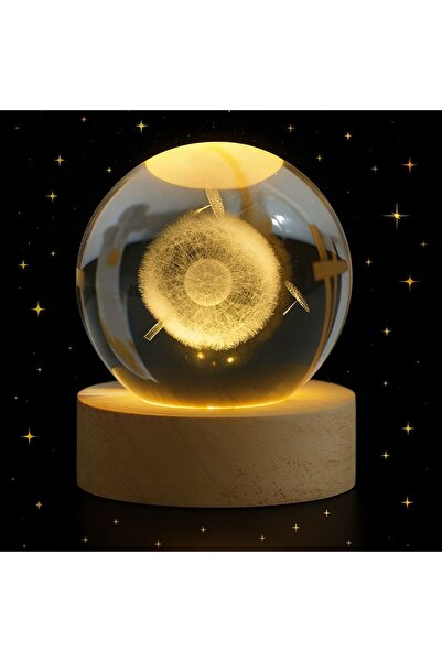 de Decorative LED Lamp, with Crystal Ball, 3D Dandelion