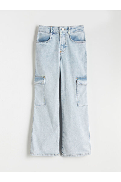 LC Waikiki Pantaloni cargo pentru fete LCWK cu talie elastică reglabilă