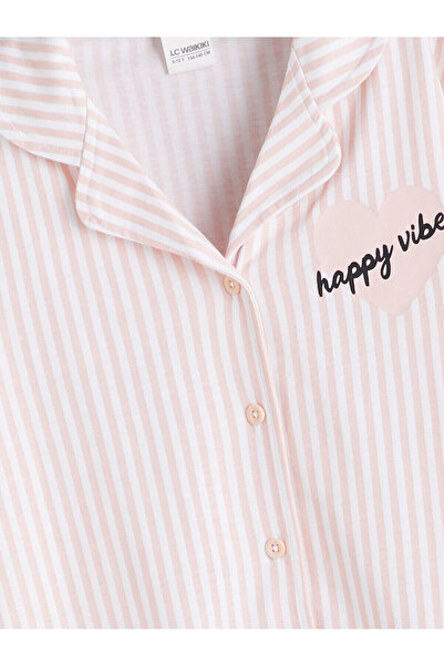 LC Waikiki Gömlek Yaka Kız Çocuk Pijama Takımı