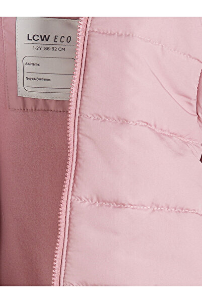 LC Waikiki Lila Kapüşonlu Uzun Kollu Kız Çocuk Mont