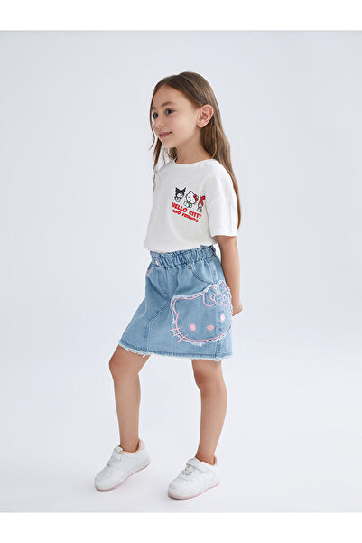 LC Waikiki Дънкова пола за момиче Hello Kitty