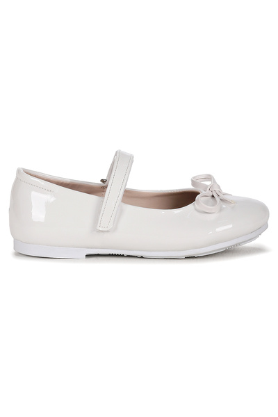 KARAMAZI Barbe Patent Leather Bow Velcro Girls' Ballerina Shoes
