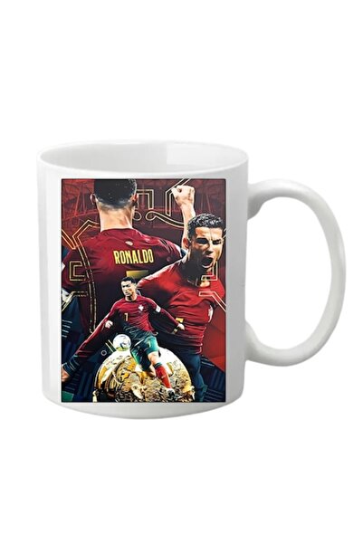 T&M Personalizare Cană personalizată - Ronaldo, Fotbal, Alb, 330 ml