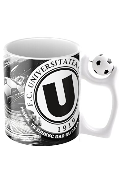 T&M Personalizare Cană personalizată - U Cluj fotbal, minge de fotbal, suport...