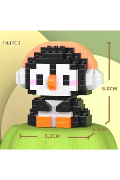 BTİCARET Bricks Penguen Yapı Oyuncak – Mini ve Eğitici Hayvan Yapı Oyuncağı