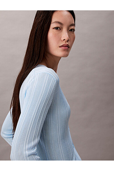 Calvin Klein Women's Shiny Viscose Rib Sweater