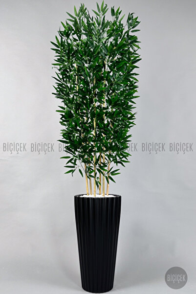 BİÇİÇEK Yapay Bambu ve Benjamin 6 dallı Yoğun Yapraklı 220 cm