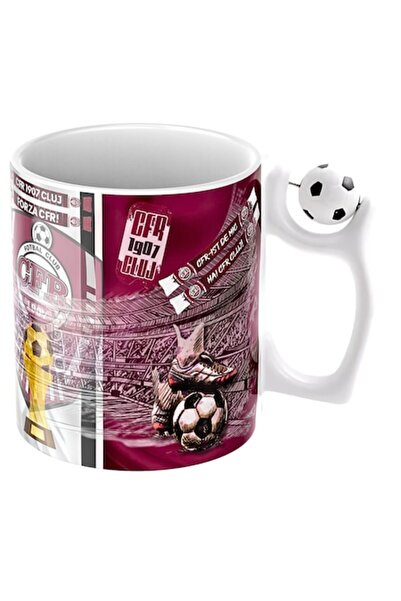 T&M Personalizare Cană personalizată - CFR Cluj, Fotbal, Suporter, Albă, Ceramică, 330ml, v11