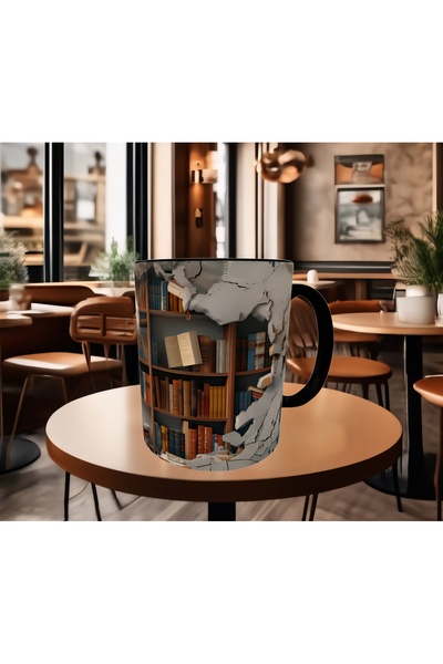 Mugs and love Kitap, kitaplık hediyelik kaliteli porselen kupa