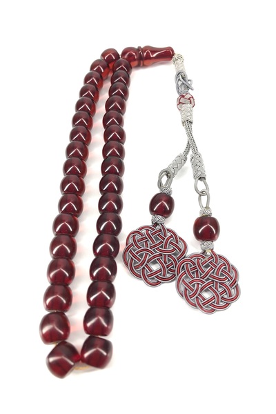 Black Sea Port El Yapımı Örme Kazaz İmameli 33’lü Ateş Kehribar Tesbih – Trab...