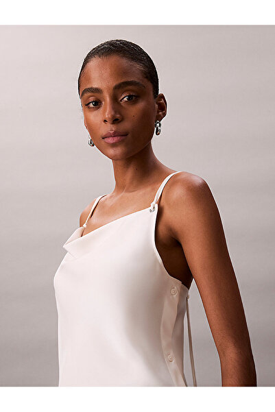 Calvin Klein Women's Matte Shine Button Shirt