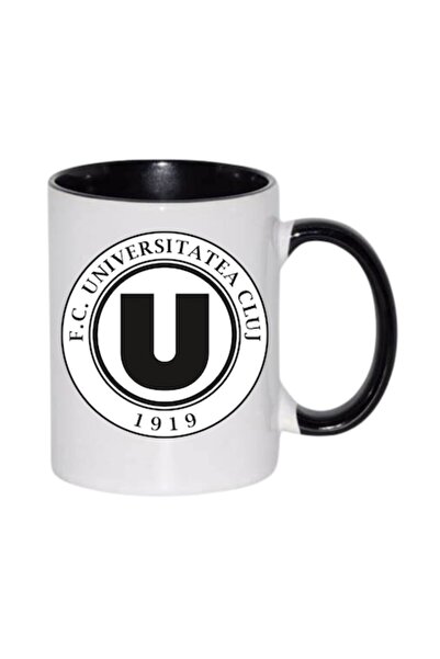 T&M Personalizare Cana personalizata 'F.C. Universitatea Cluj' v2, black, 330 ml