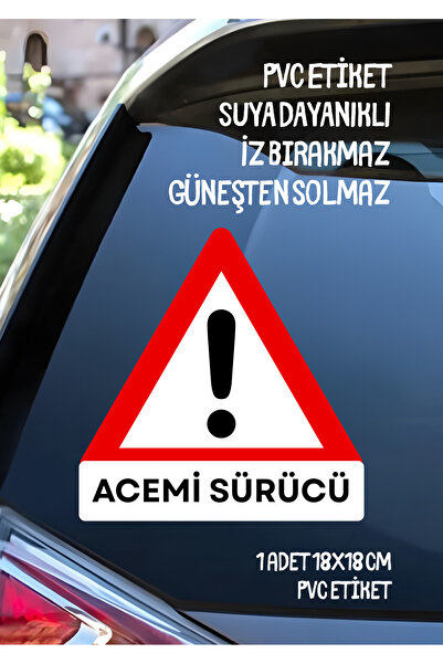 alışveriş kurdu Acemi Sürücü Yeni Sürücü Sticker Su Geçirmez Sticker Araba Mo...