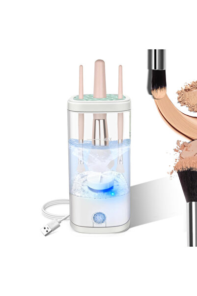 OEM Makeup brush cleaner, ultrasonic cleaning, also suitable for thick brushes, white with dark gray