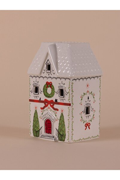 RİVO HOME DECOR Dekoratif Led Işıklı Yılbaşı Evi 11x9x18 cm