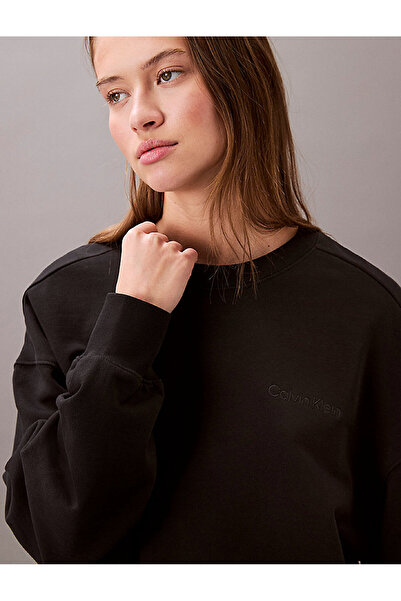 Calvin Klein Women's Logo Embroidery French Terry Sweatshirt