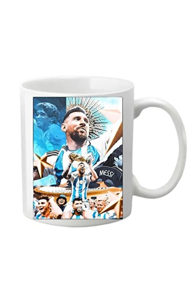 T&M Personalizare Cană personalizată - Messi, Fotbal, Alb, 330 ml