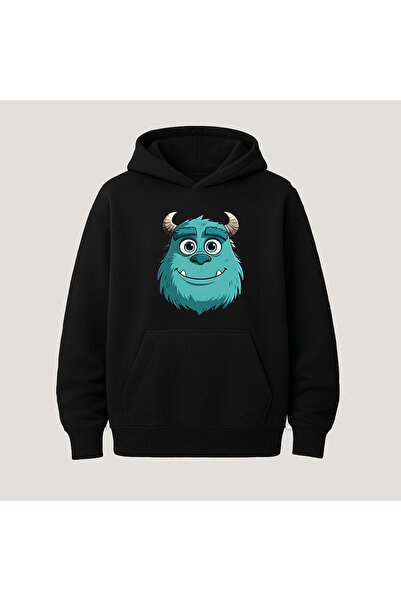 SVART WEAR Hanorac cu glugă din bumbac, cu imprimeu Monștri, cu buzunar cangu...
