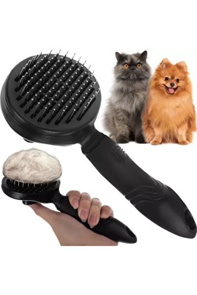 Purlov Βούρτσα για σκύλους ή γάτες με κουμπί για αποτρίχωση