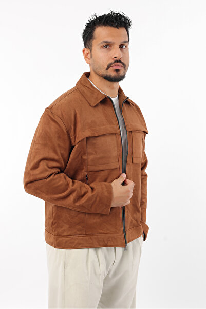 Rodrigo Ανδρικό μπουφάν με φερμουάρ με επένδυση από σουέτ