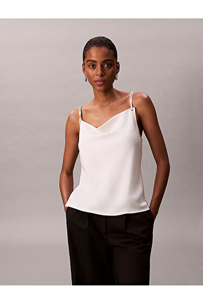 Calvin Klein Women's Matte Shine Button Shirt