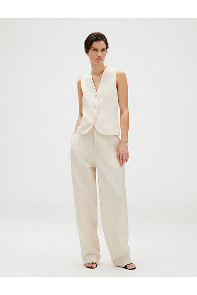 Calvin Klein Women's Structured Linen Pants