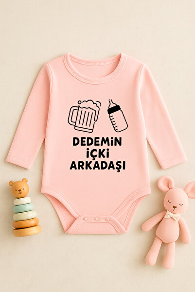 SVART WEAR بدلة أطفال قطنية مطبوعة بأكمام طويلة من Dedemin مع أزرار كبس